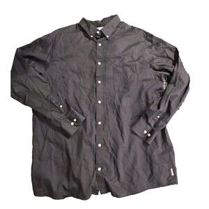 ROWM Men's button down XLT Charcoal Gray long Sleeve Has Stain XL Tall Pocket